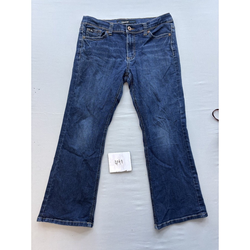 Jordache Womens Size 14 Plus Bootcut Jeans Dark Wash Stretch Denim Mid Rise